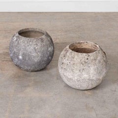 1960s French Concrete Ball Planter, Large