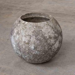 1960s French Concrete Ball Planter, Medium