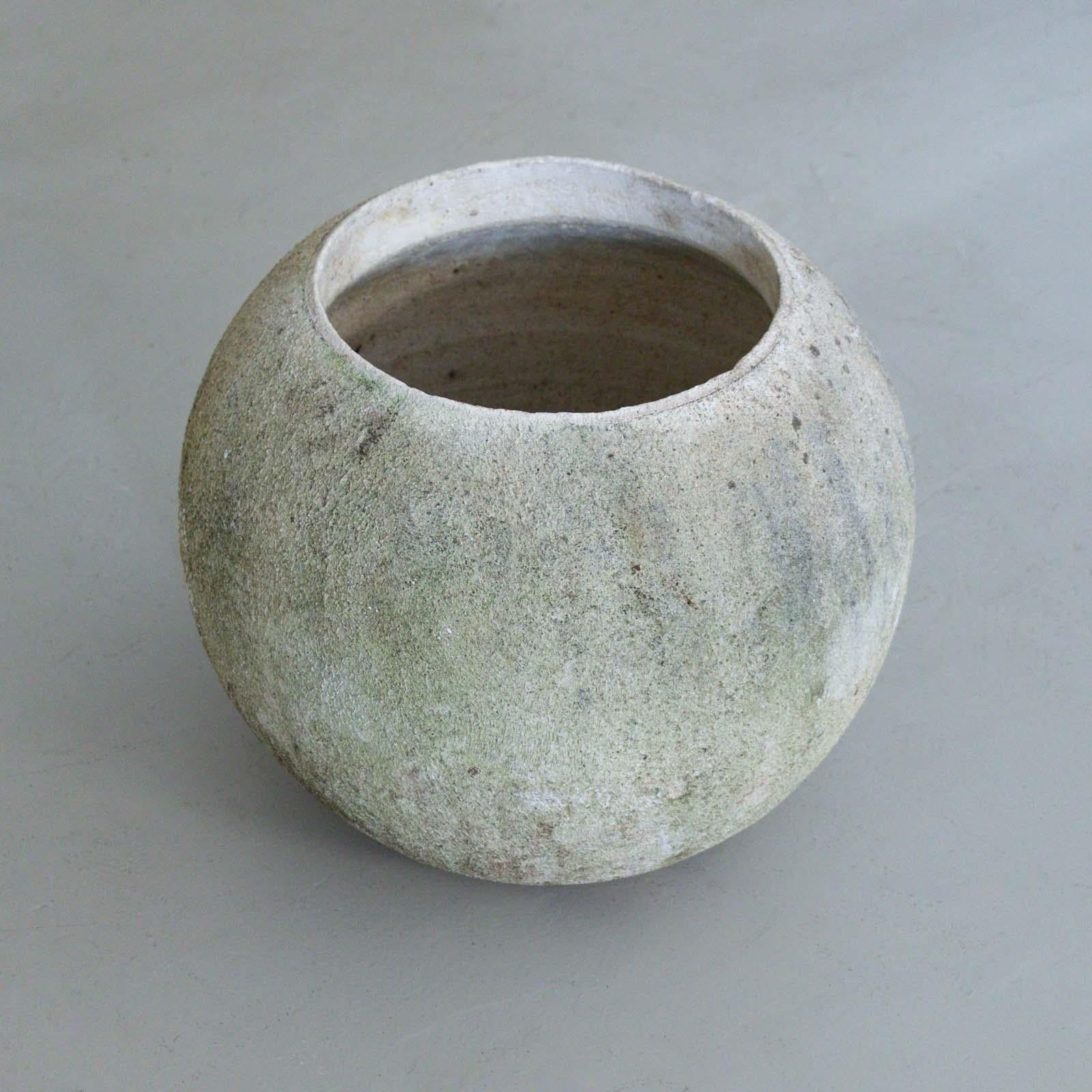 1960's French Concrete Ball Planter, Medium 5