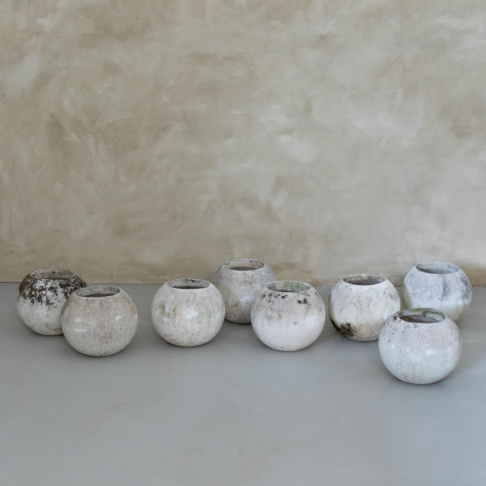 1960's French Concrete Ball Planter, Small 5