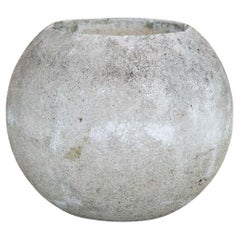 1960's French Concrete Ball Planter, Small