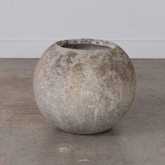 1960s French Concrete Ball Planter, X-Large