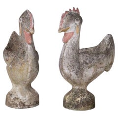 1960s French Concrete Rooster Planter