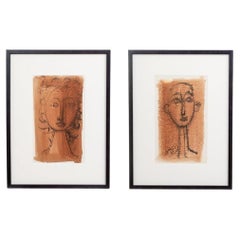 Used 1960's French Cubist Portraits by Fernand Schlegel