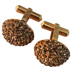 1960er Jahre Französisch Manschettenknöpfe Vintage Christian Dior Gold Pavé