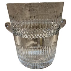 Cubitera de champán de cristal tallado francés de los años 60 Baccarat