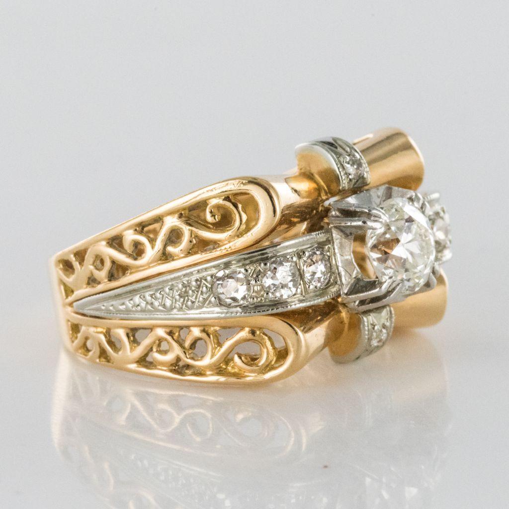 1960s French Diamond Gold Ring 6