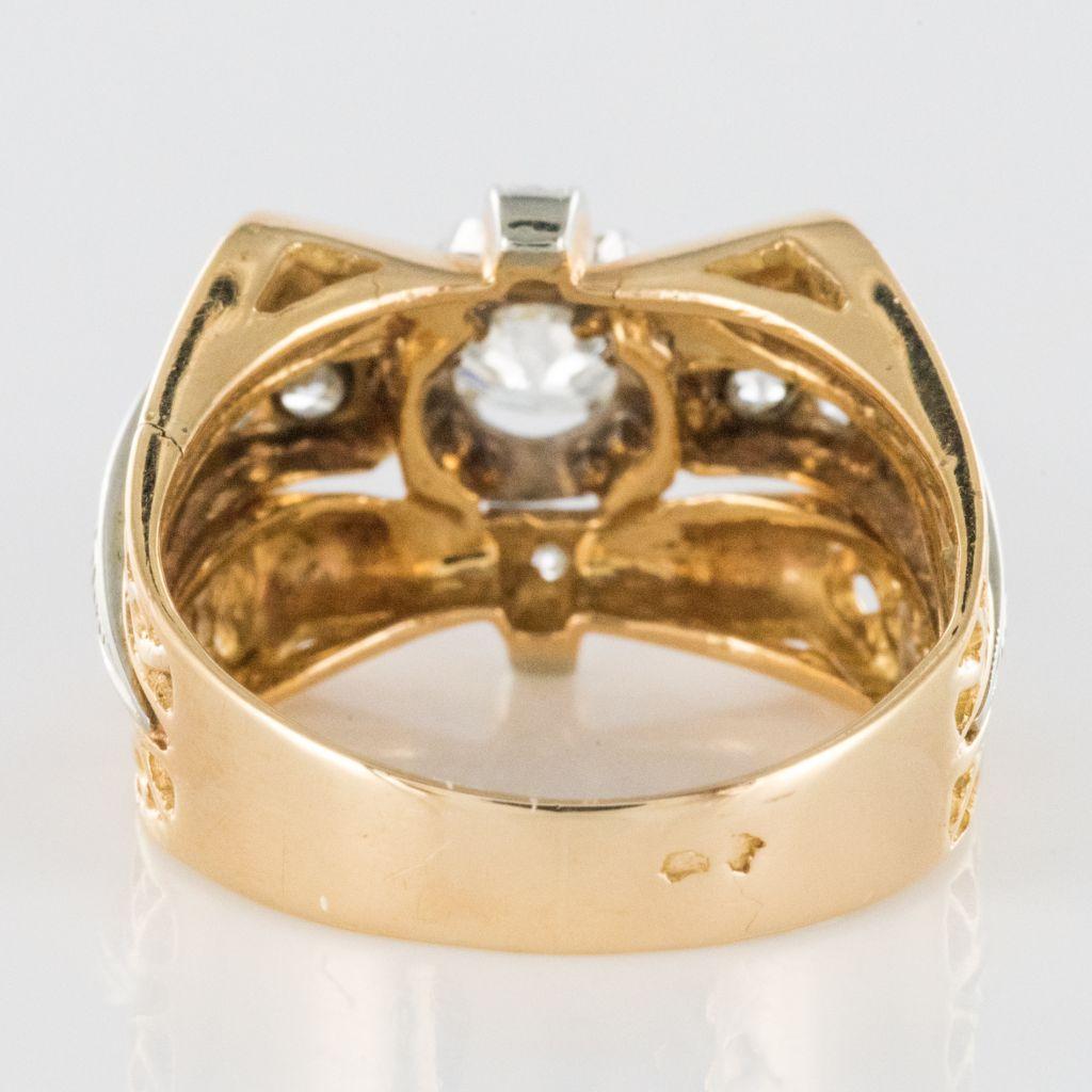 1960s French Diamond Gold Ring 10