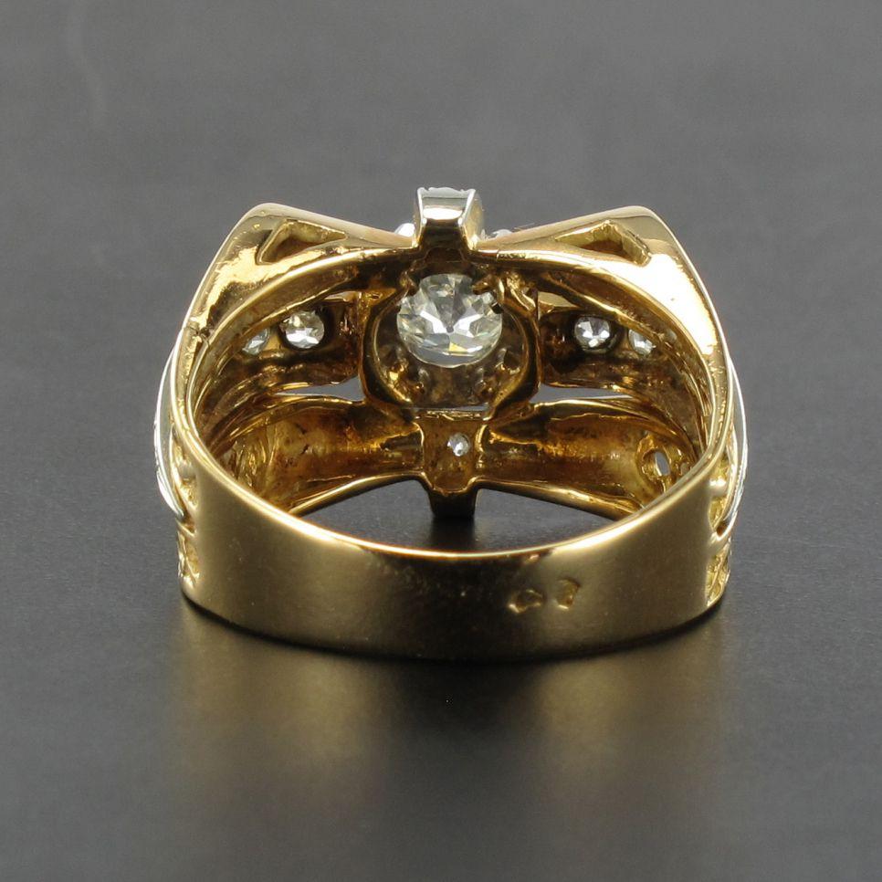 1960s French Diamond Gold Ring 12