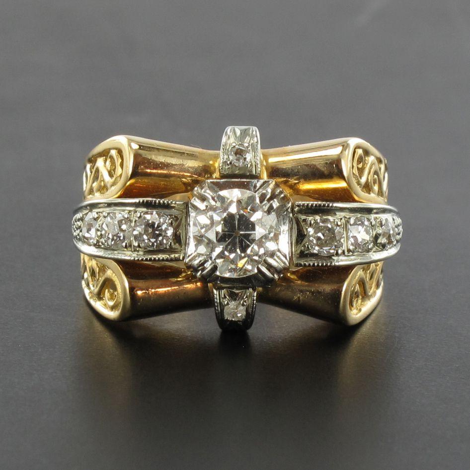 1960s French Diamond Gold Ring 13