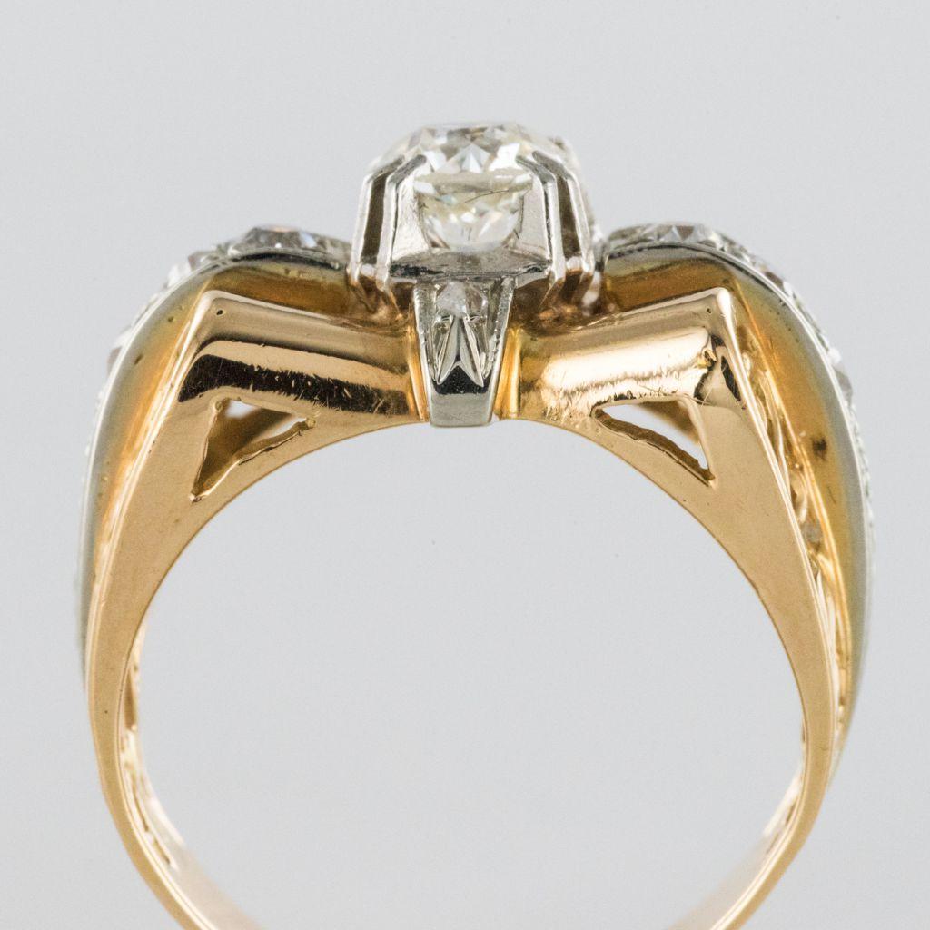 1960s French Diamond Gold Ring 1