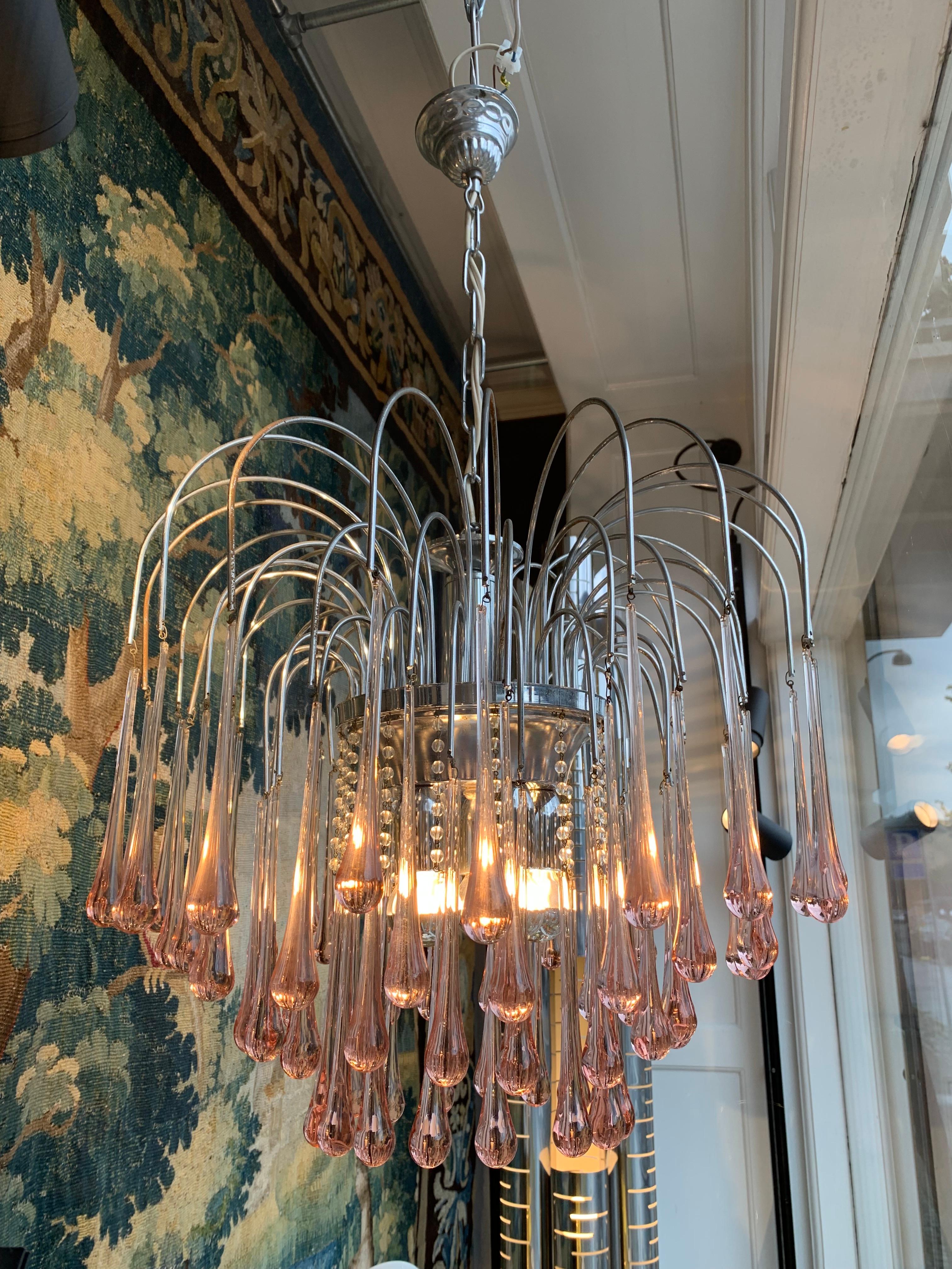 Francese Lampadario di Murano 