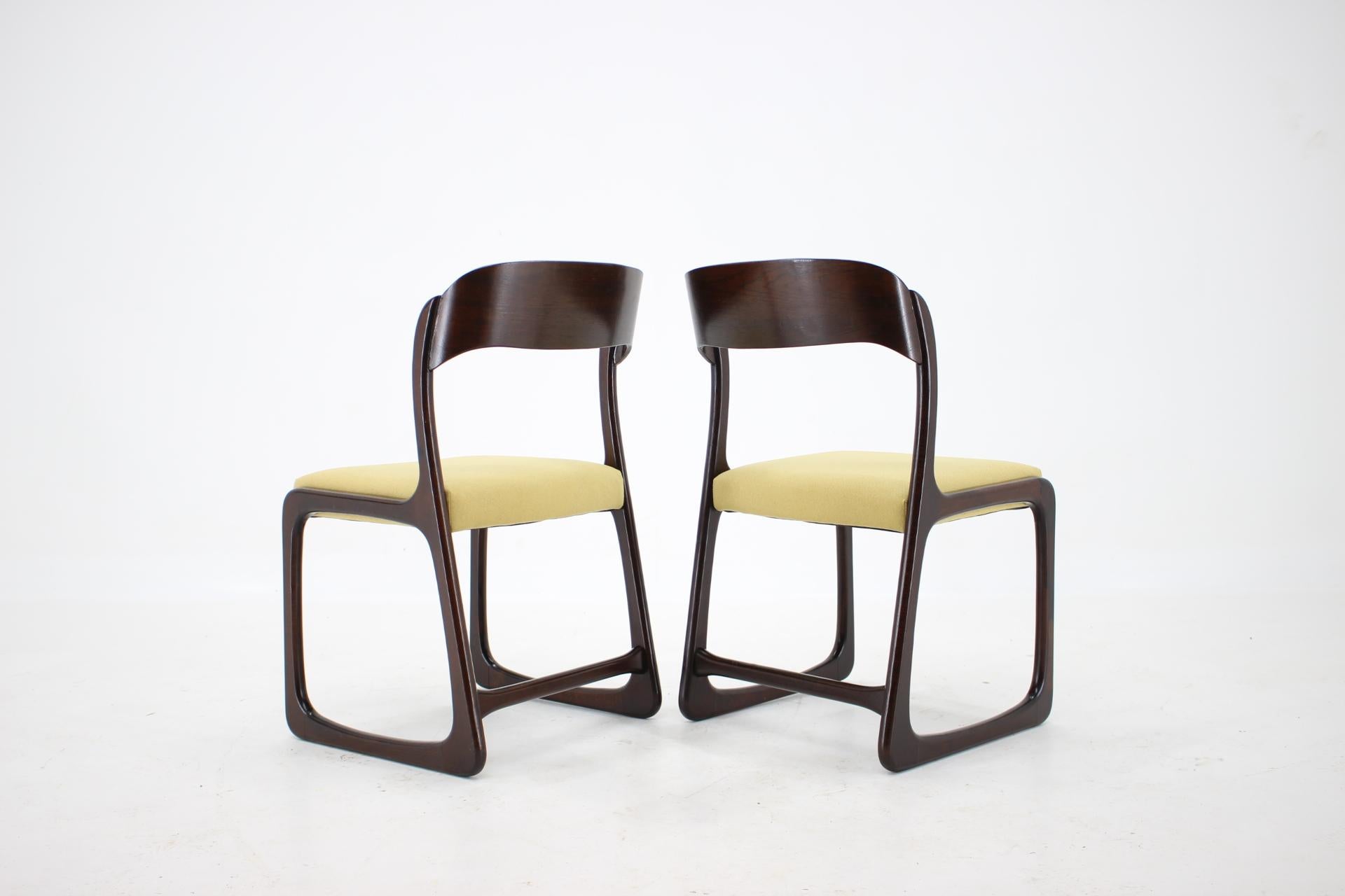 1960s French Emile & Walter Baumann Dining Chairs, Set of 4 4
