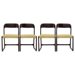 1960s French Emile & Walter Baumann Dining Chairs, Set of 4