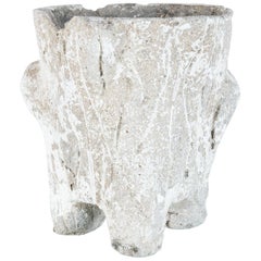 1960s French Faux Bois Concrete Planter 1960s French Faux Bois Concrete Planter