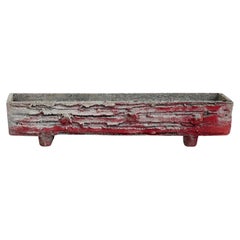 1960s French Faux Bois Mid-Century Trough Concrete Planter, 1960s French Design