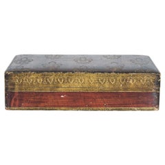 1960er Jahre Französisch Fleur de Lis vergoldete Box