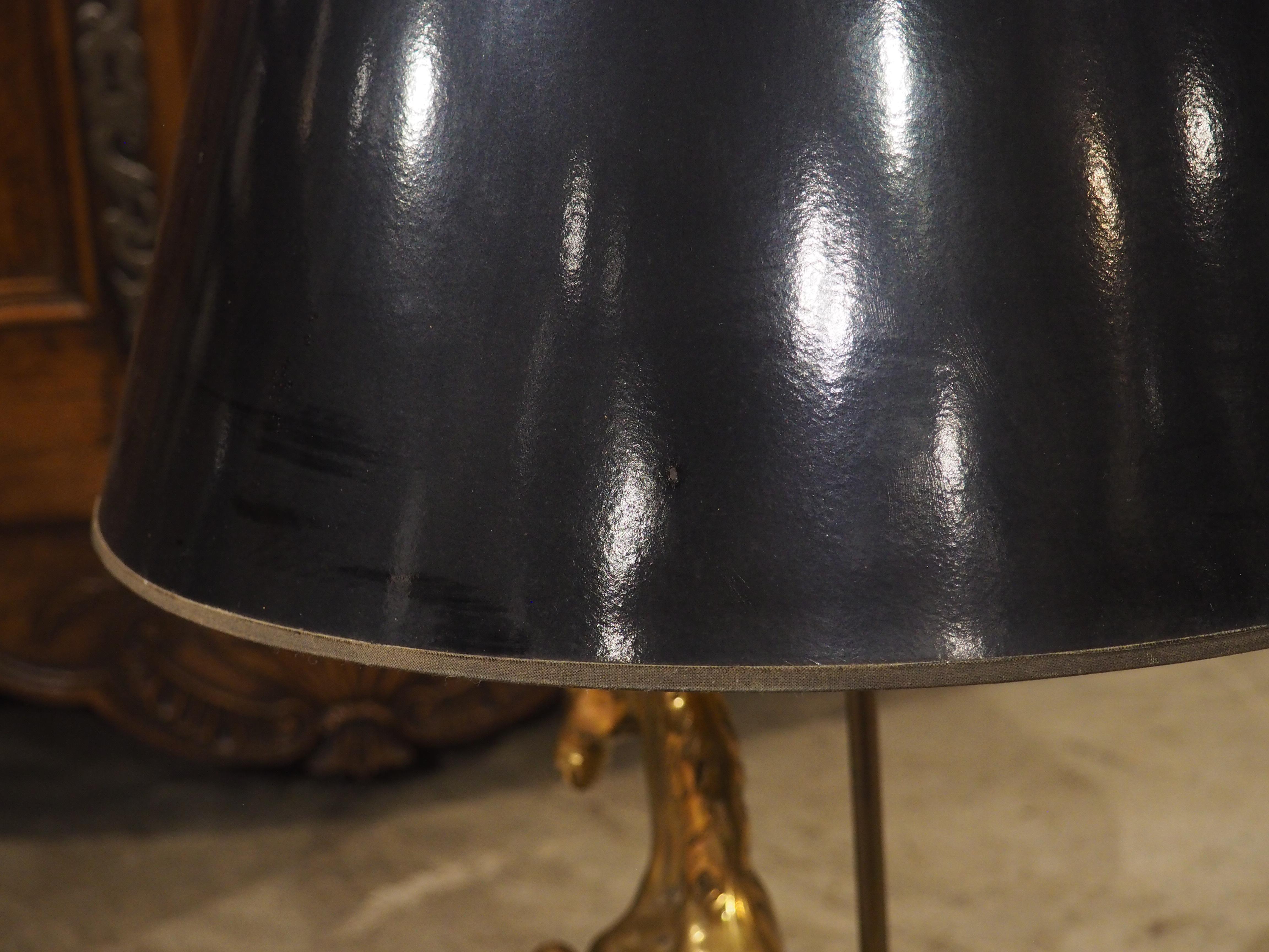 Lámpara francesa de latón dorado de los años 60 Caballo Rampante de Maison Charles, París en venta 11