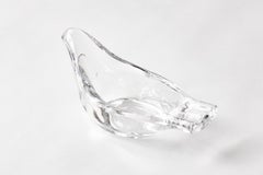 1960's French Glass Dove Ashtray