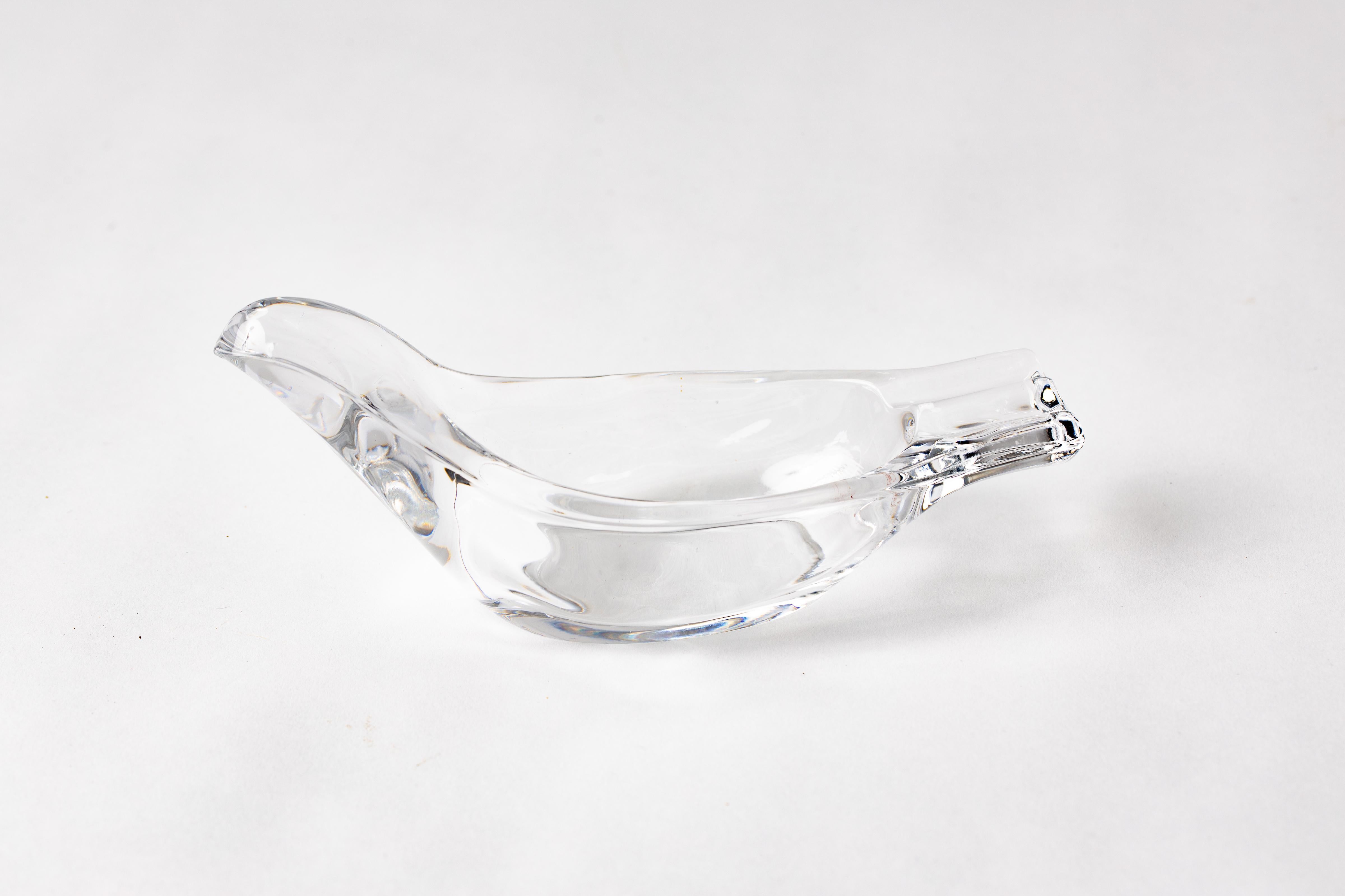 1960's French Glass Dove Ashtray In Good Condition For Sale In New York, NY