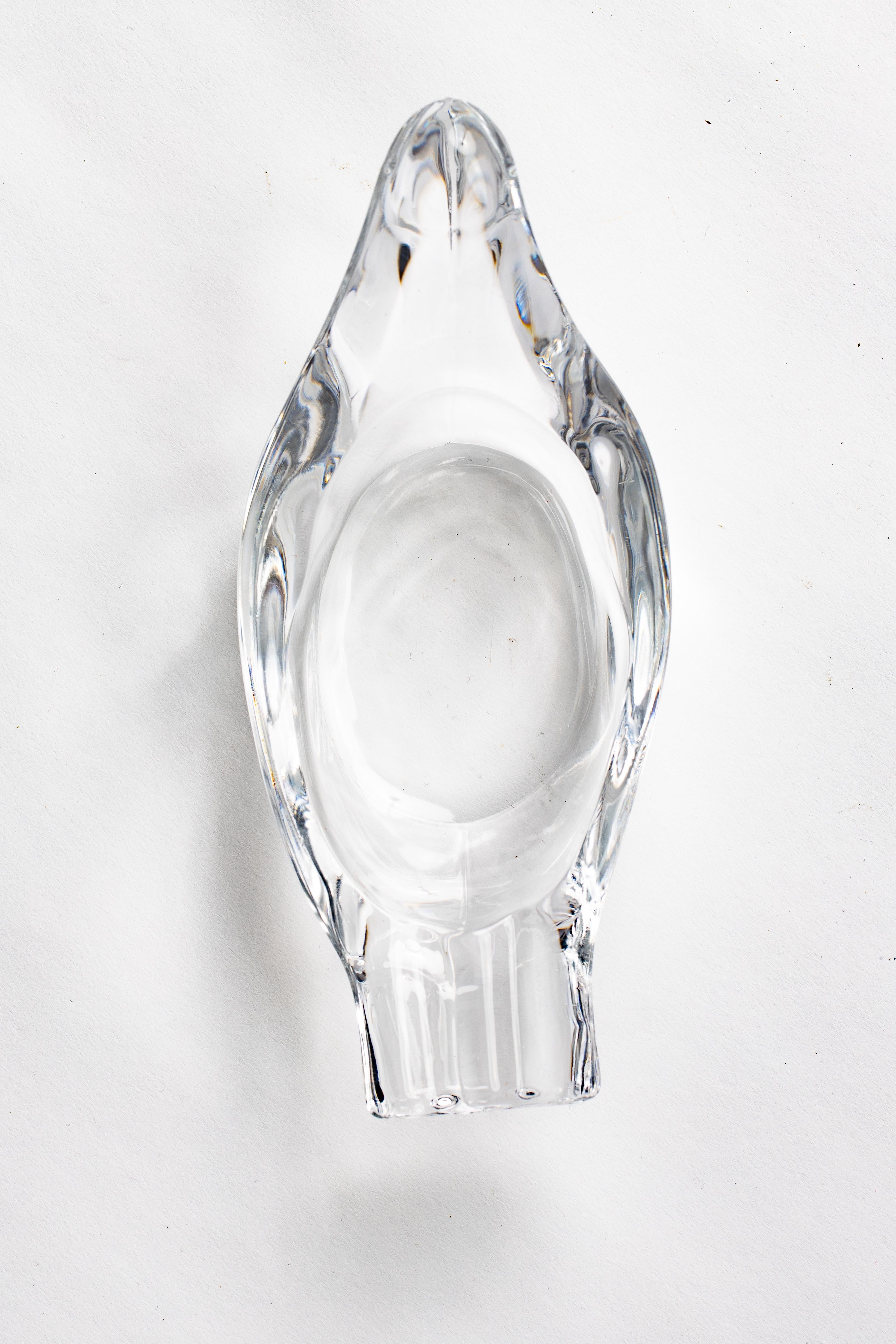 20ième siècle Cendrier à colombes en verre français des années 1960 en vente