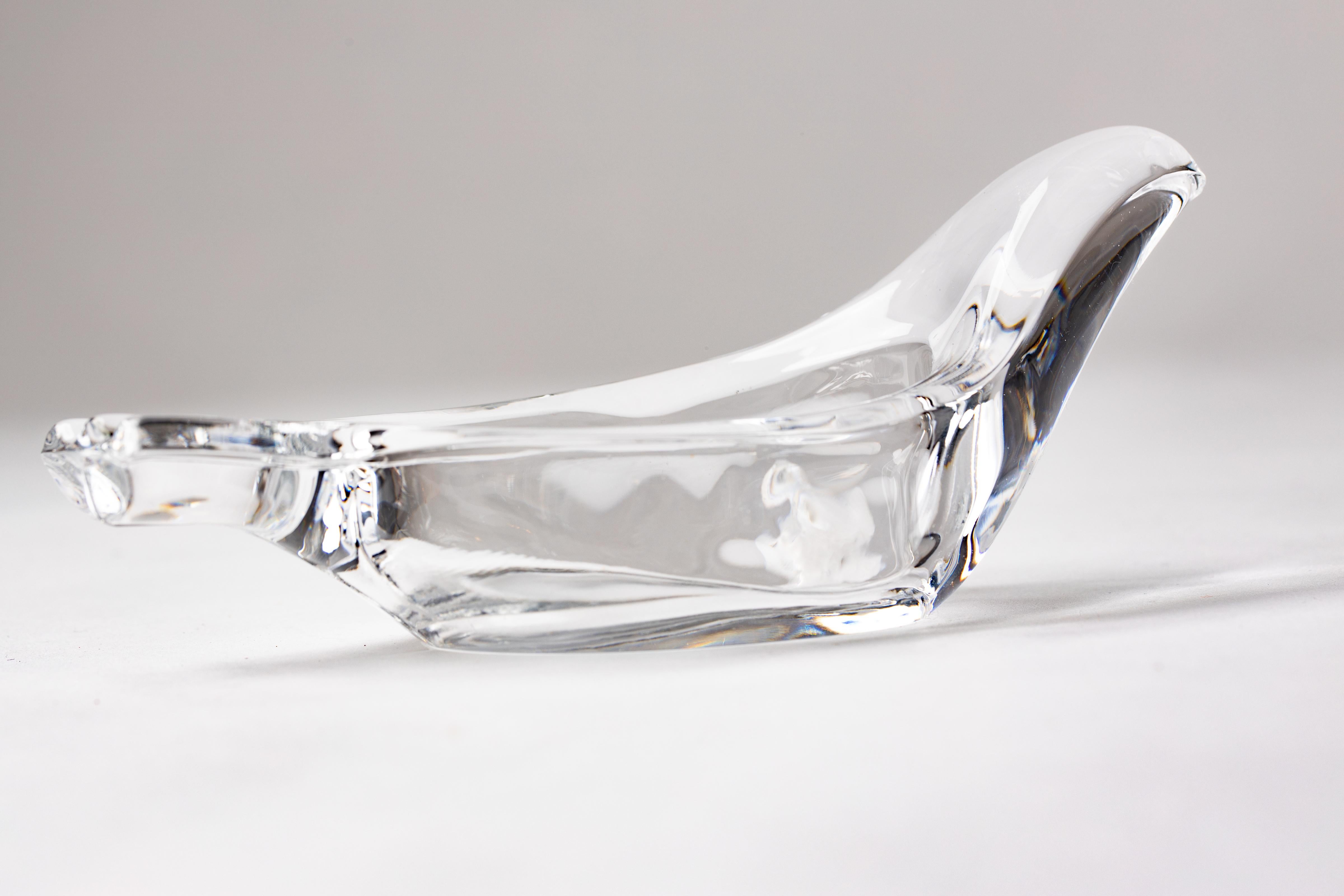 1960's French Glass Dove Ashtray For Sale 2