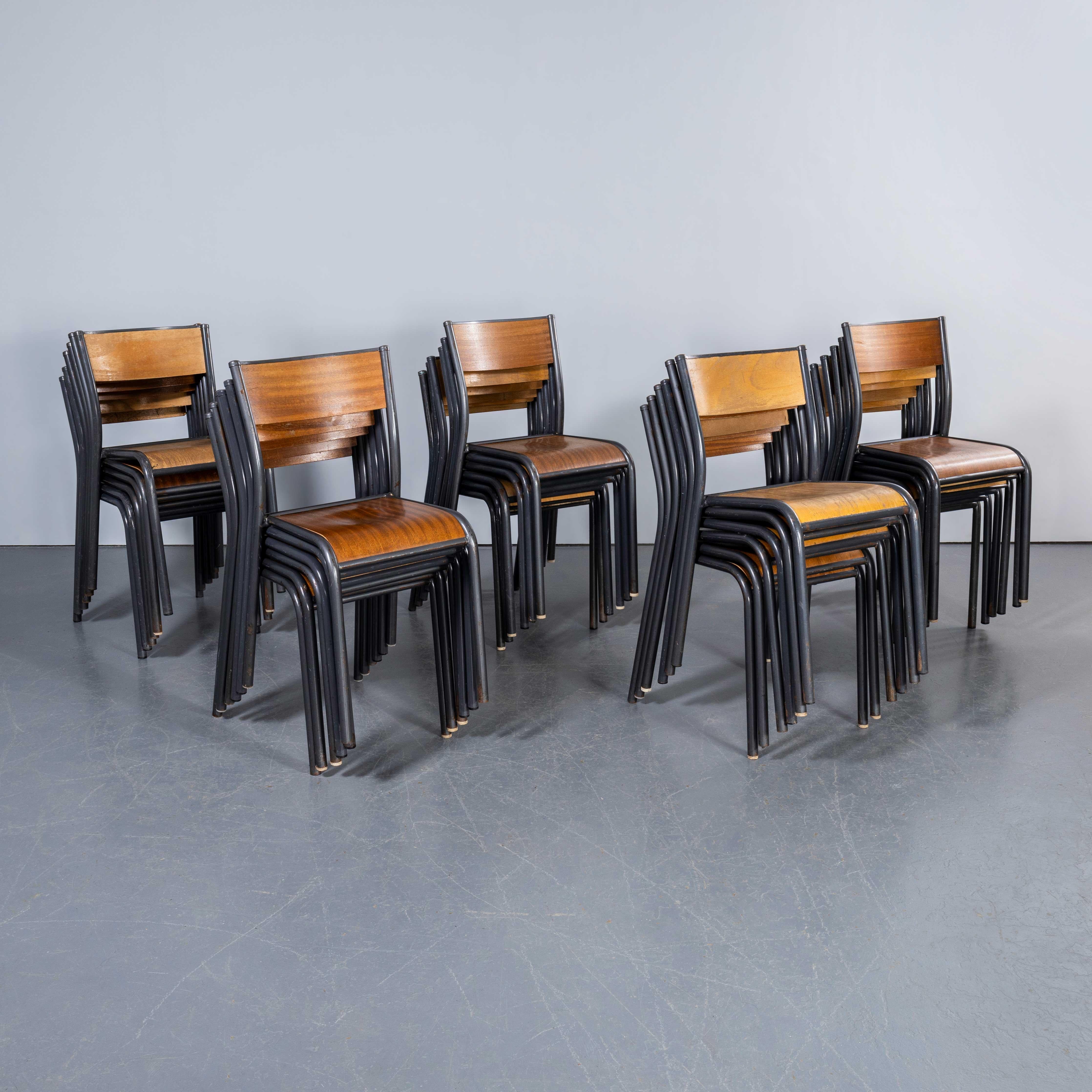 1960’S French Graphite Grey Mullca Stacking Dining Chairs – Good Quantity Available Available

One of our most favourite chairs, in 1947 Robert Muller and Gaston Cavaillon created the company that went on to develop arguably the most famous French