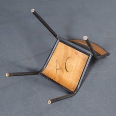 1960’S French Graphite Grey Mullca Stacking Dining Chairs – Good Quantity Availa