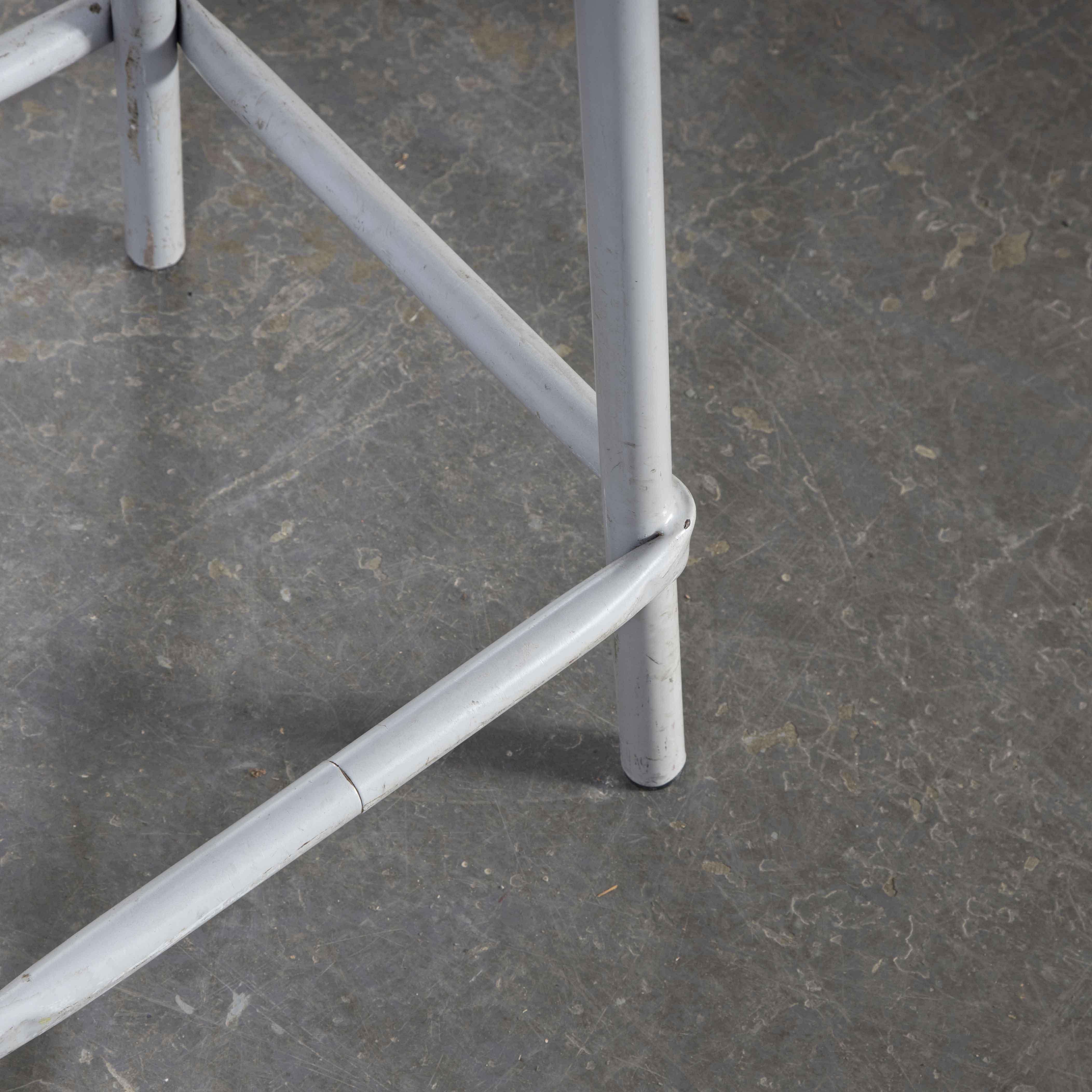 1960's French Grey Laboratory Stools, Pair 1