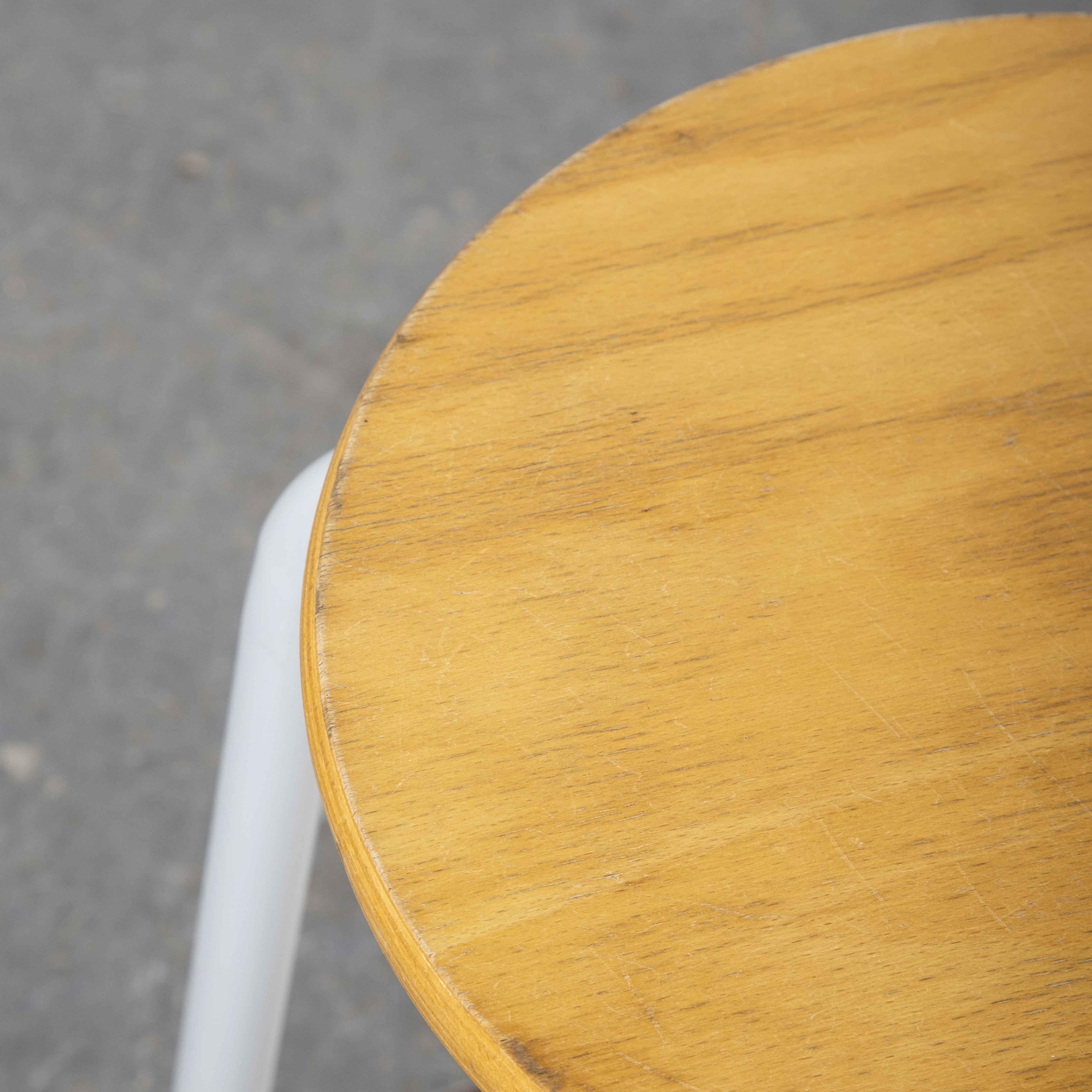 1960's French Grey Laboratory Stools, Pair 4