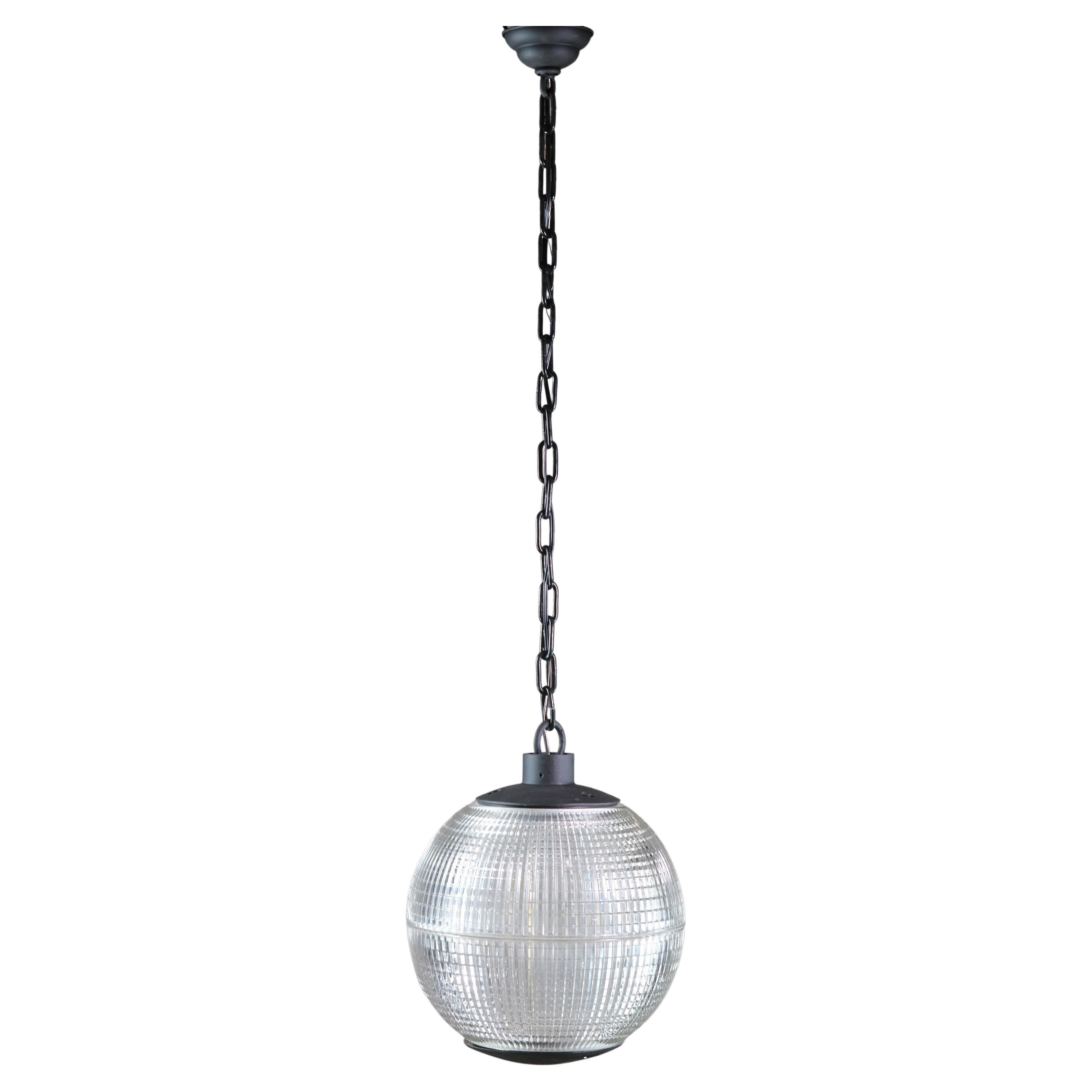 Xl Large Holophane Paris Street Pendant Light, France, 1960s at 1stDibs