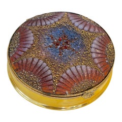 1960s French L. Valade Limoge Vide Poche Multi-Color Jewelry Box