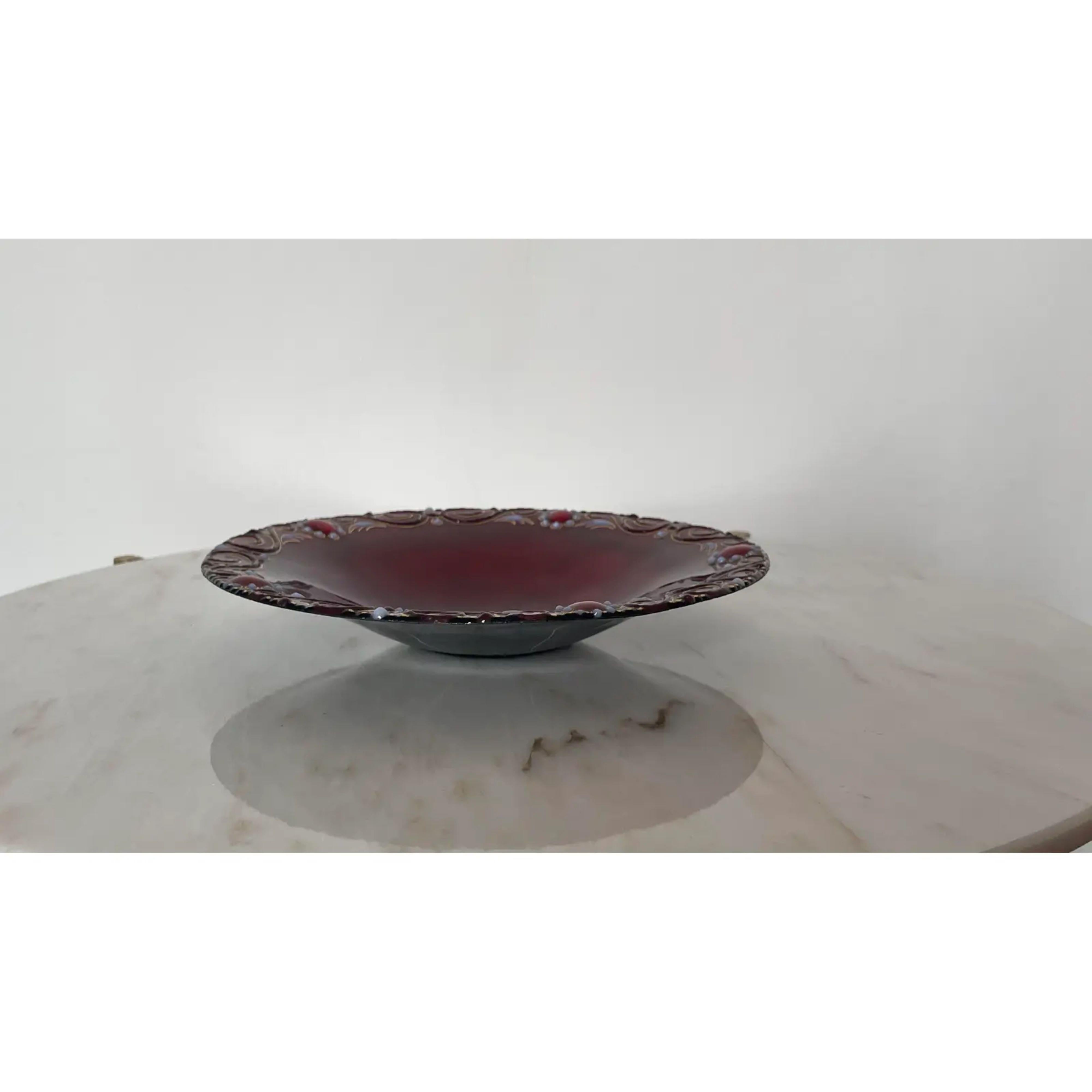 Céramique Centre de table français des années 1960 en émail de Limoges en vente