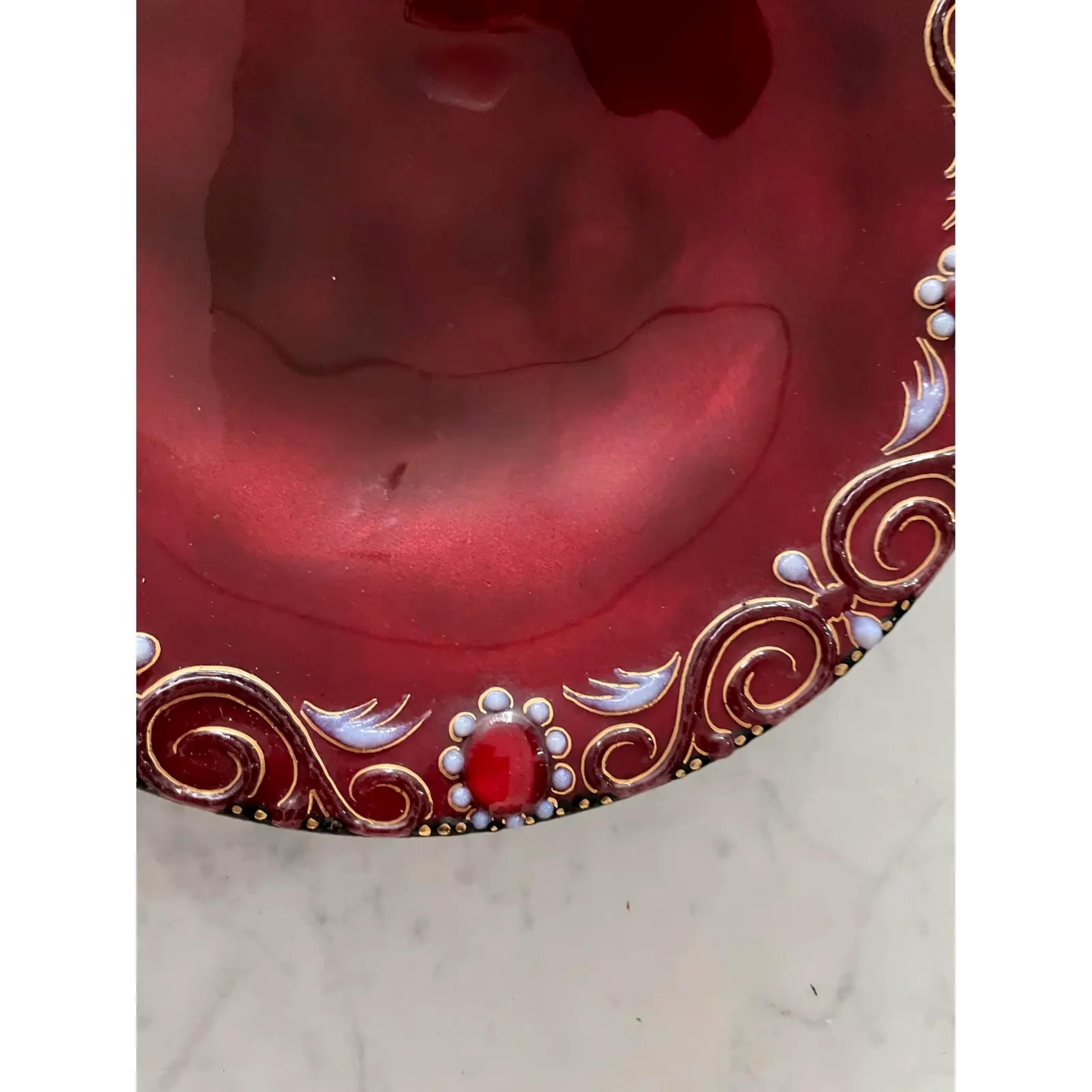 Centre de table français des années 1960 en émail de Limoges en vente 1
