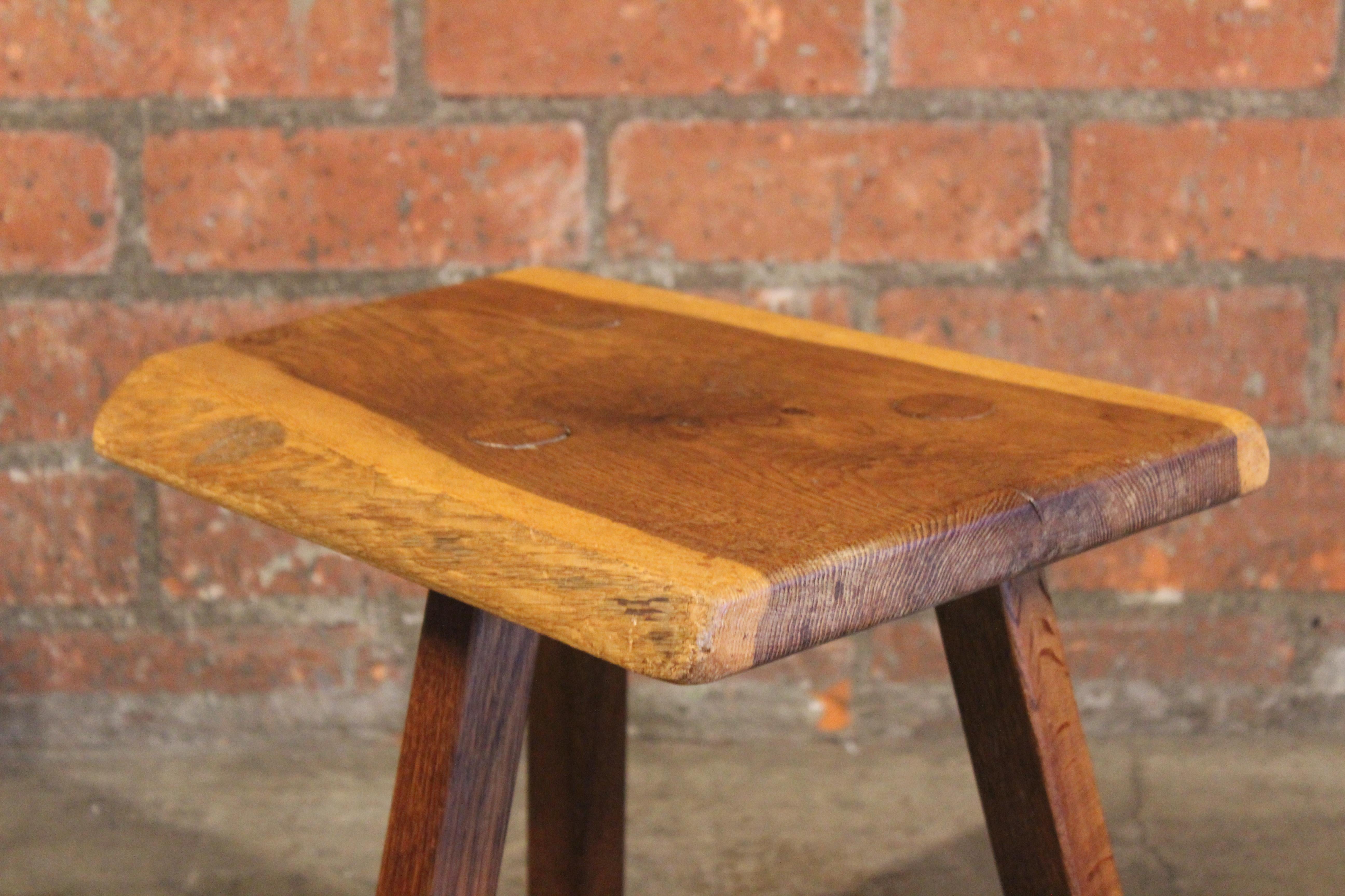 1960s French Live Edge Walnut Side Table For Sale 5