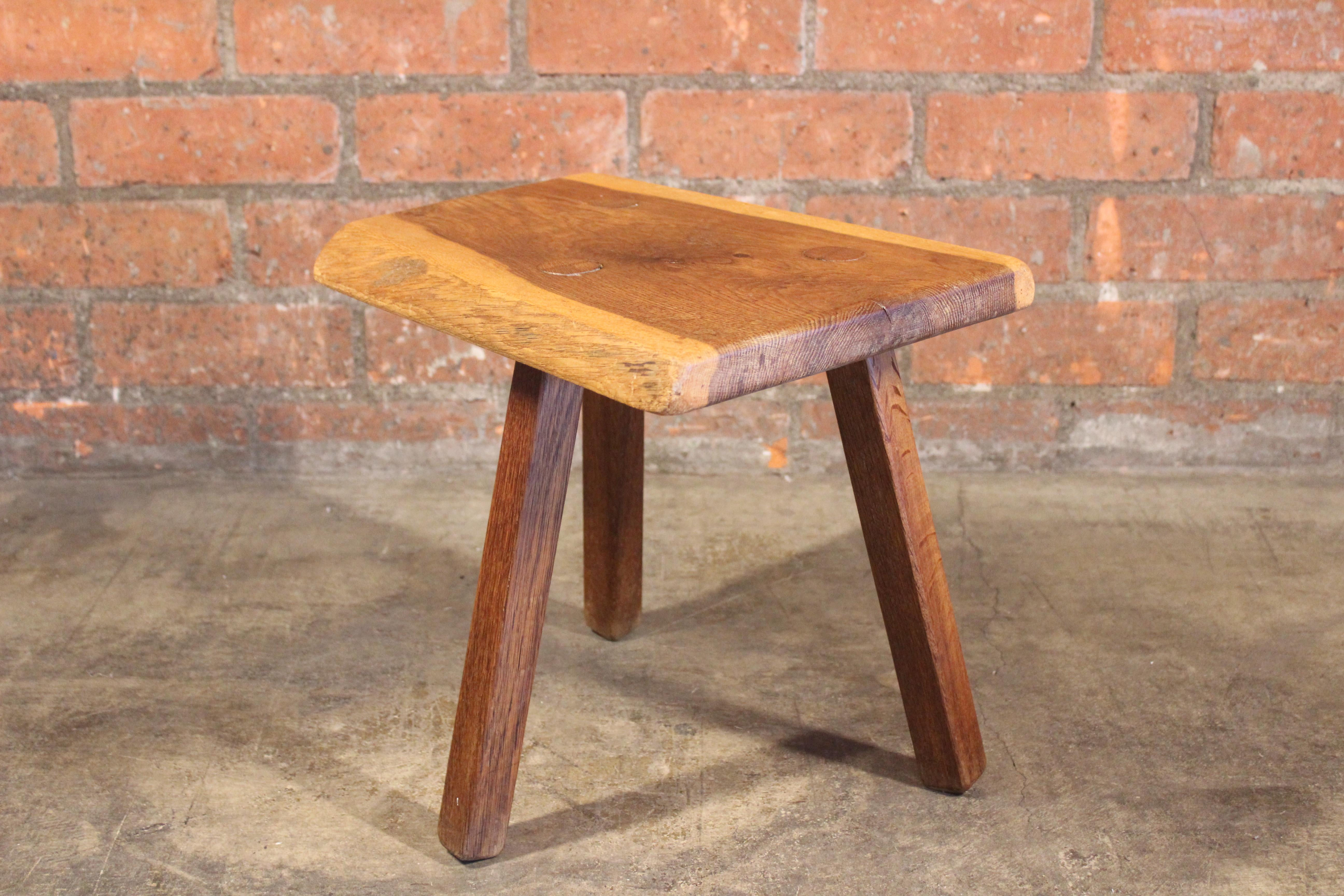 1960s French Live Edge Walnut Side Table For Sale 6