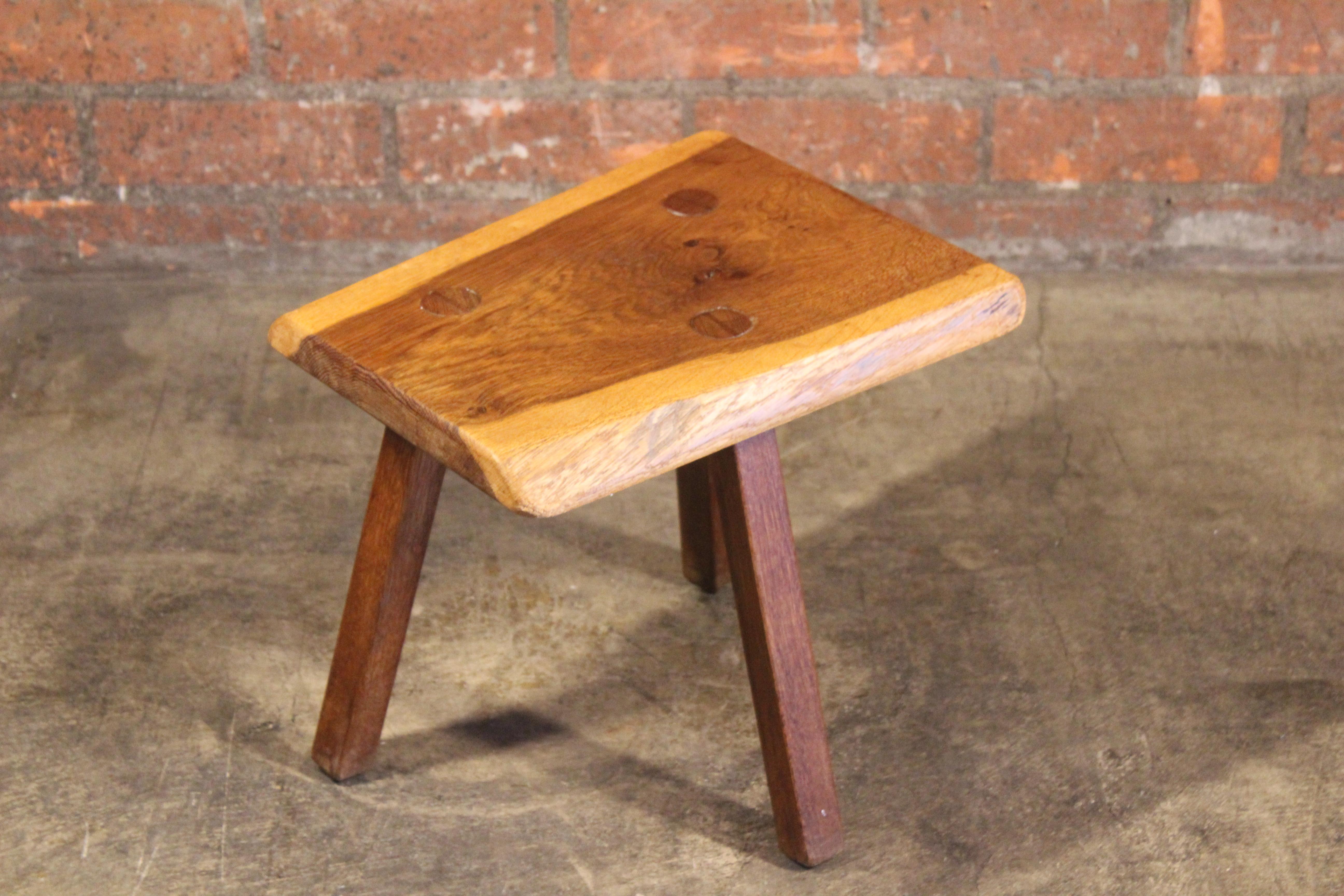 Mid-20th Century 1960s French Live Edge Walnut Side Table For Sale