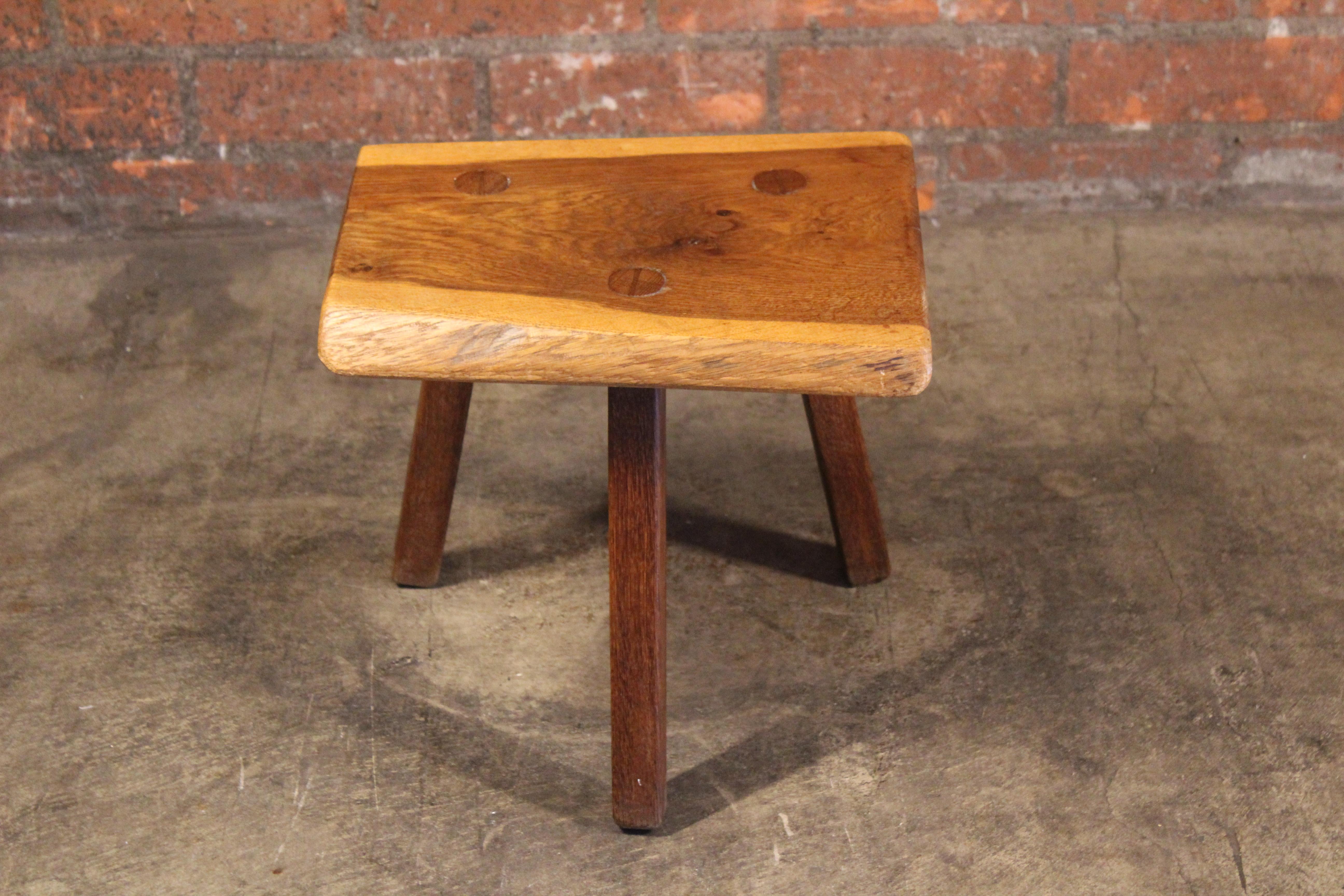 1960s French Live Edge Walnut Side Table For Sale 2