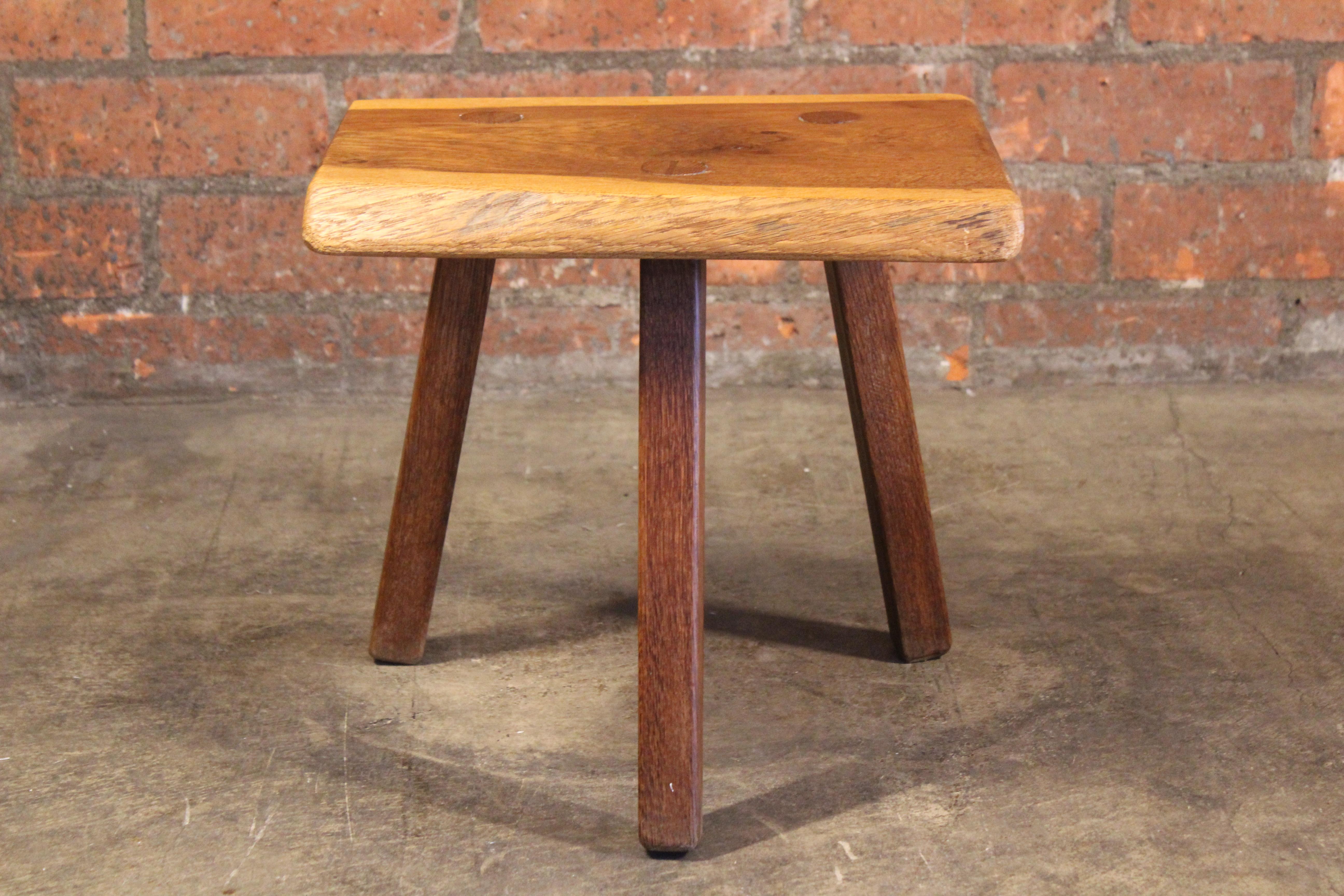 1960s French Live Edge Walnut Side Table For Sale 3
