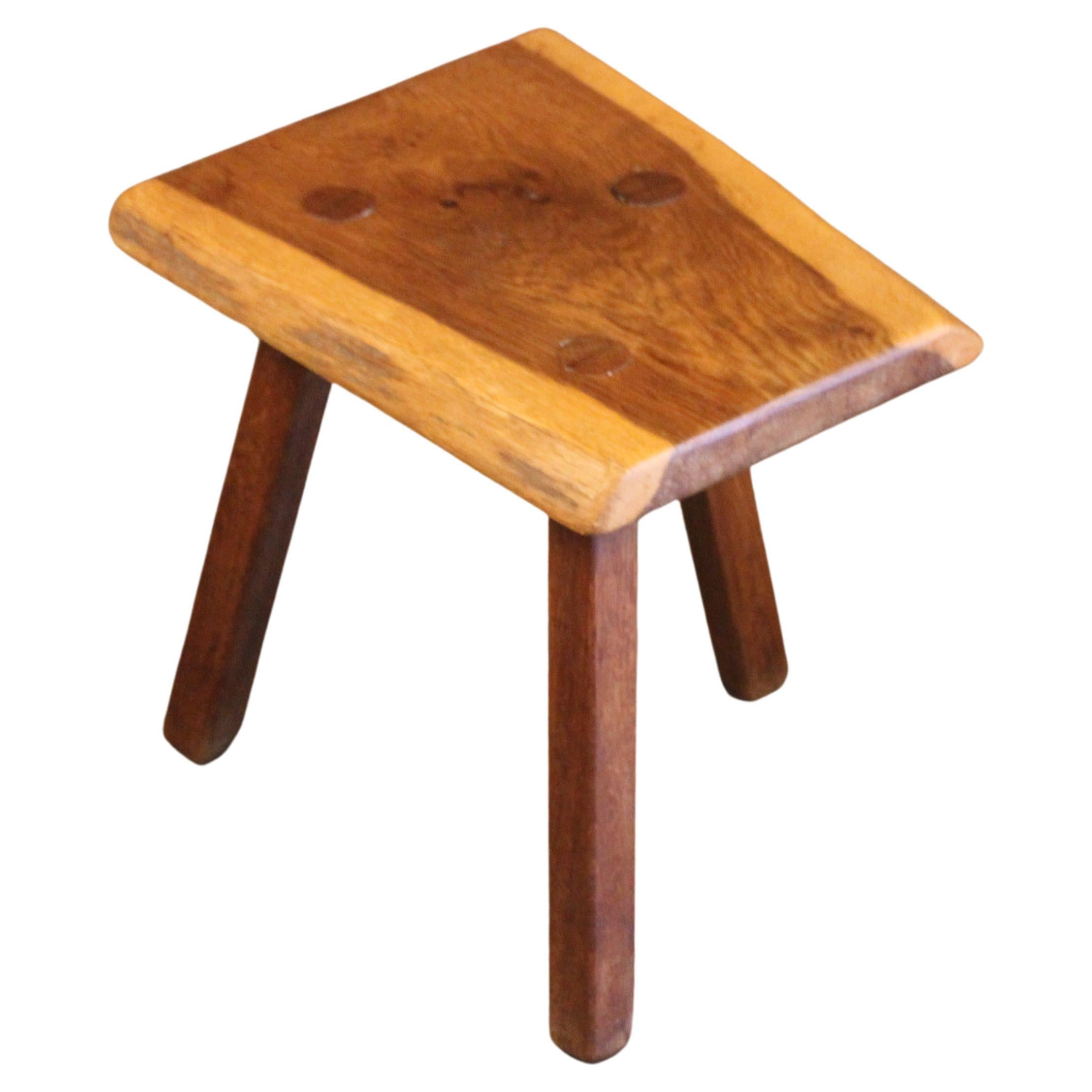 1960s French Live Edge Walnut Side Table For Sale