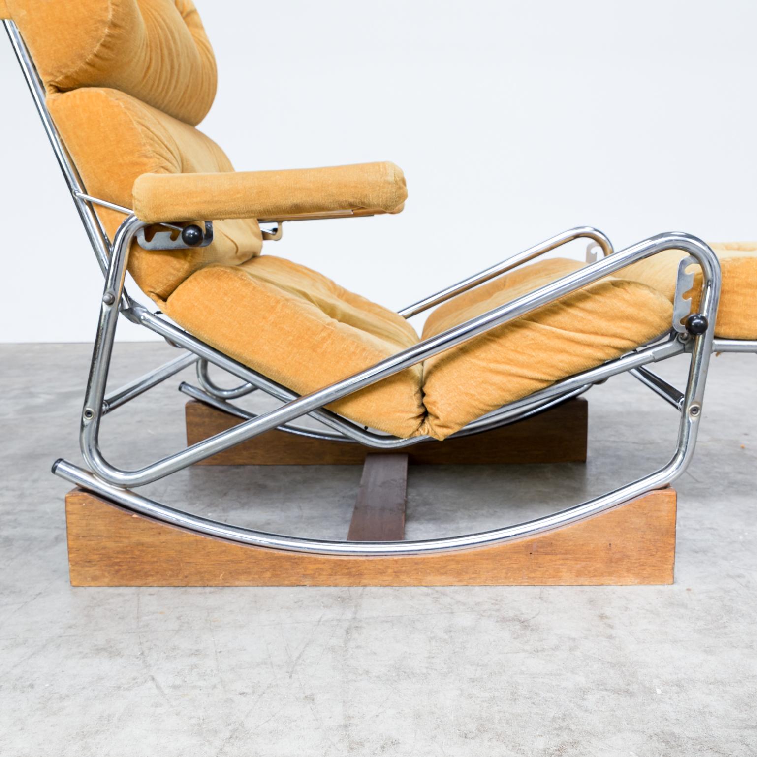 1960s French Lounge Rocking Chair by Lama For Sale 3
