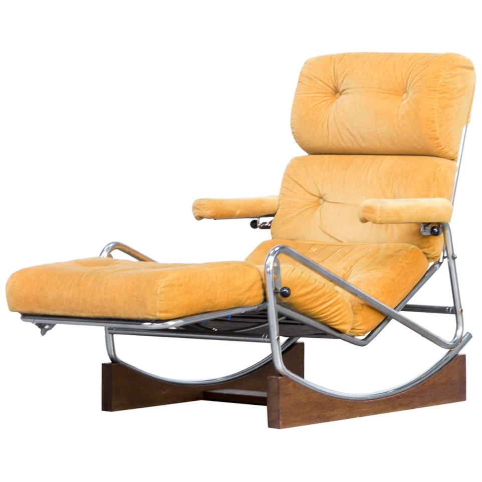 1960s French Lounge Rocking Chair by Lama For Sale