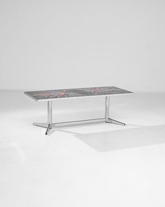 Table basse française des années 1960 avec plateau en céramique