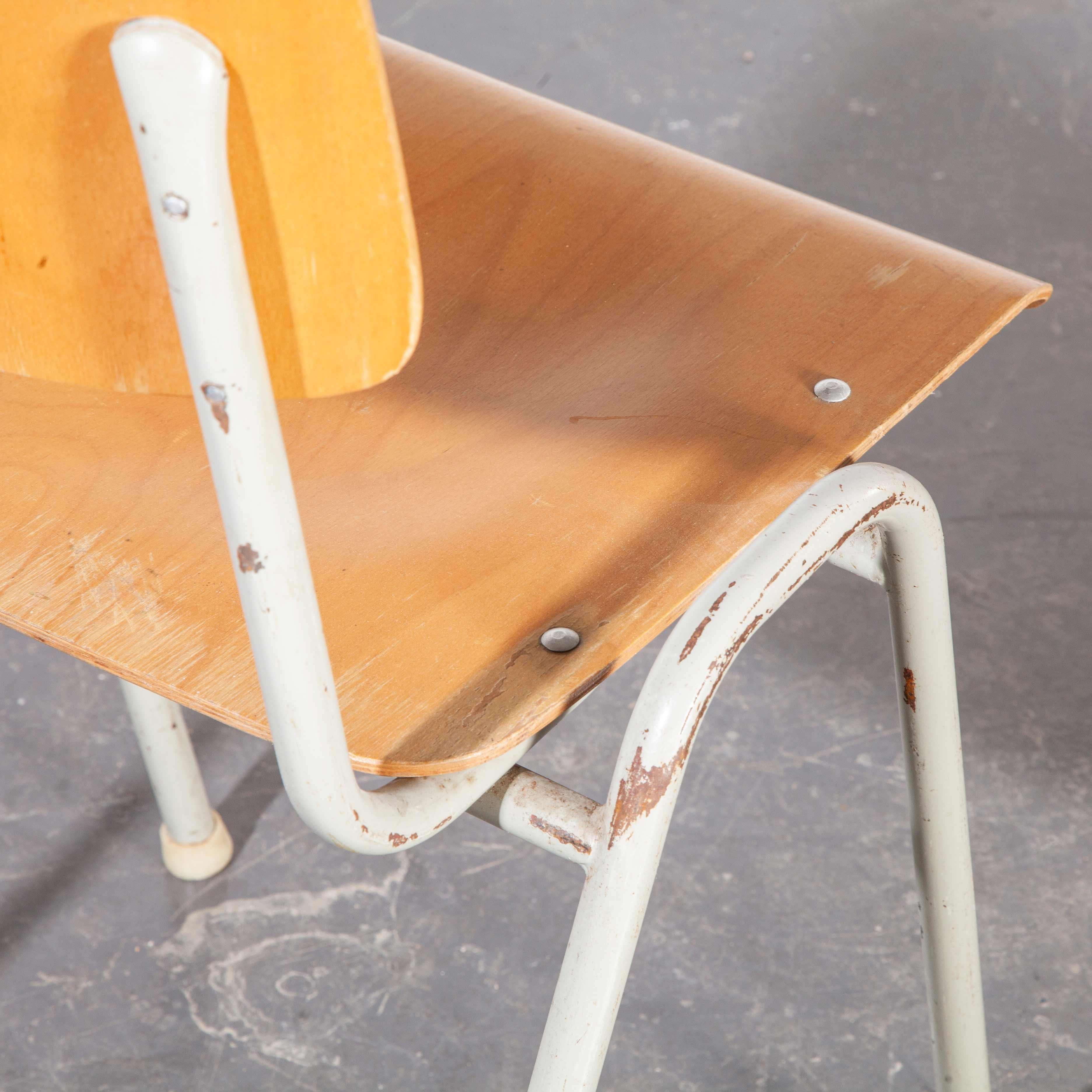 1960s French Metal Framed Stacking University, Dining Chairs, Set Of Eight 2