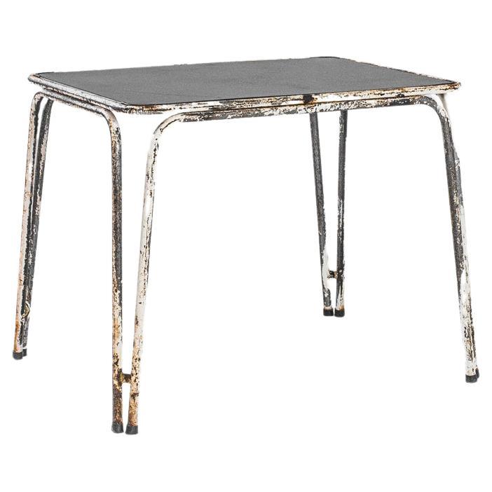 1960s French Metal Garden Table For Sale