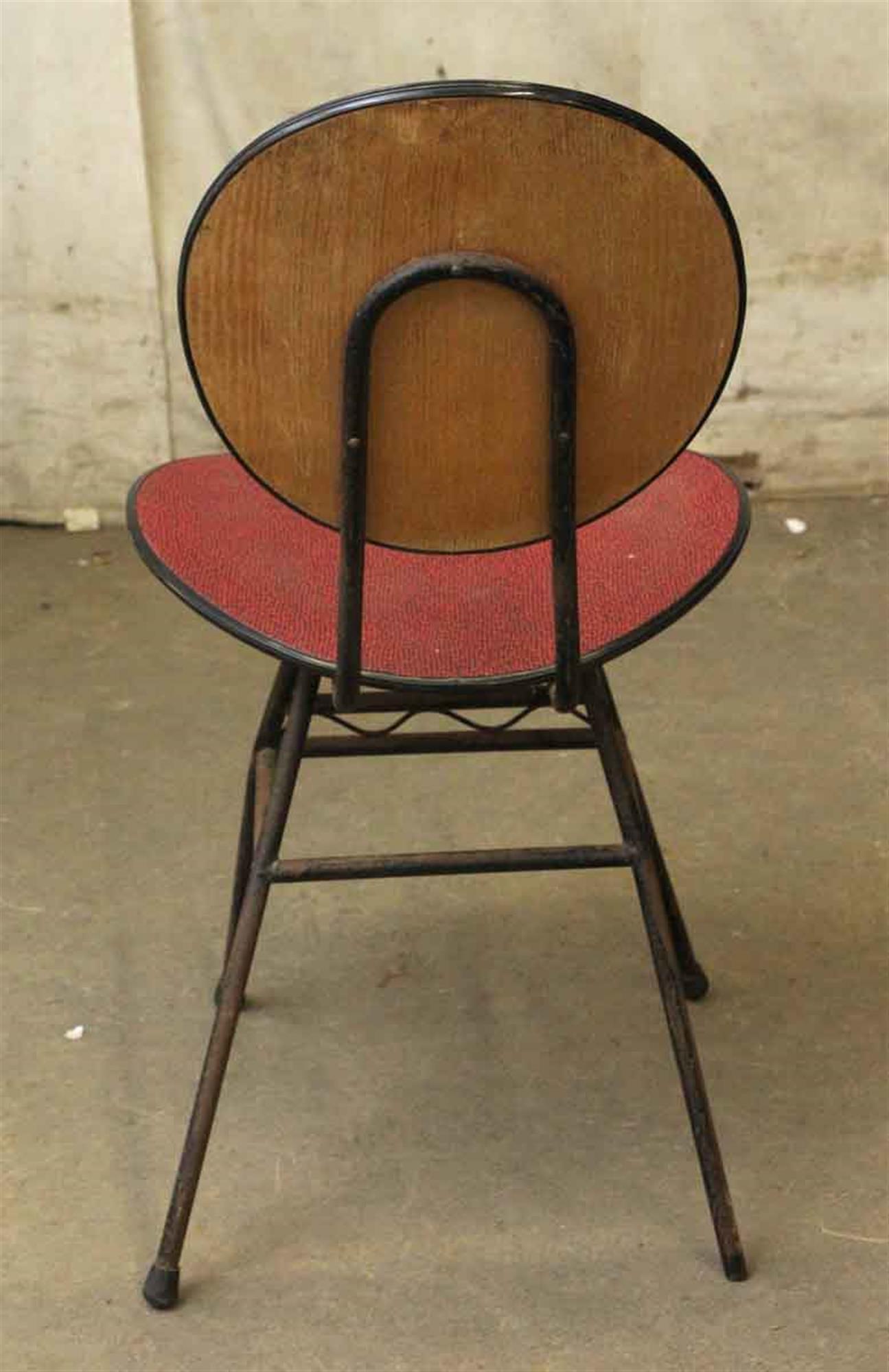 1960s French Mid-Century Modern Black and Red Chair 1