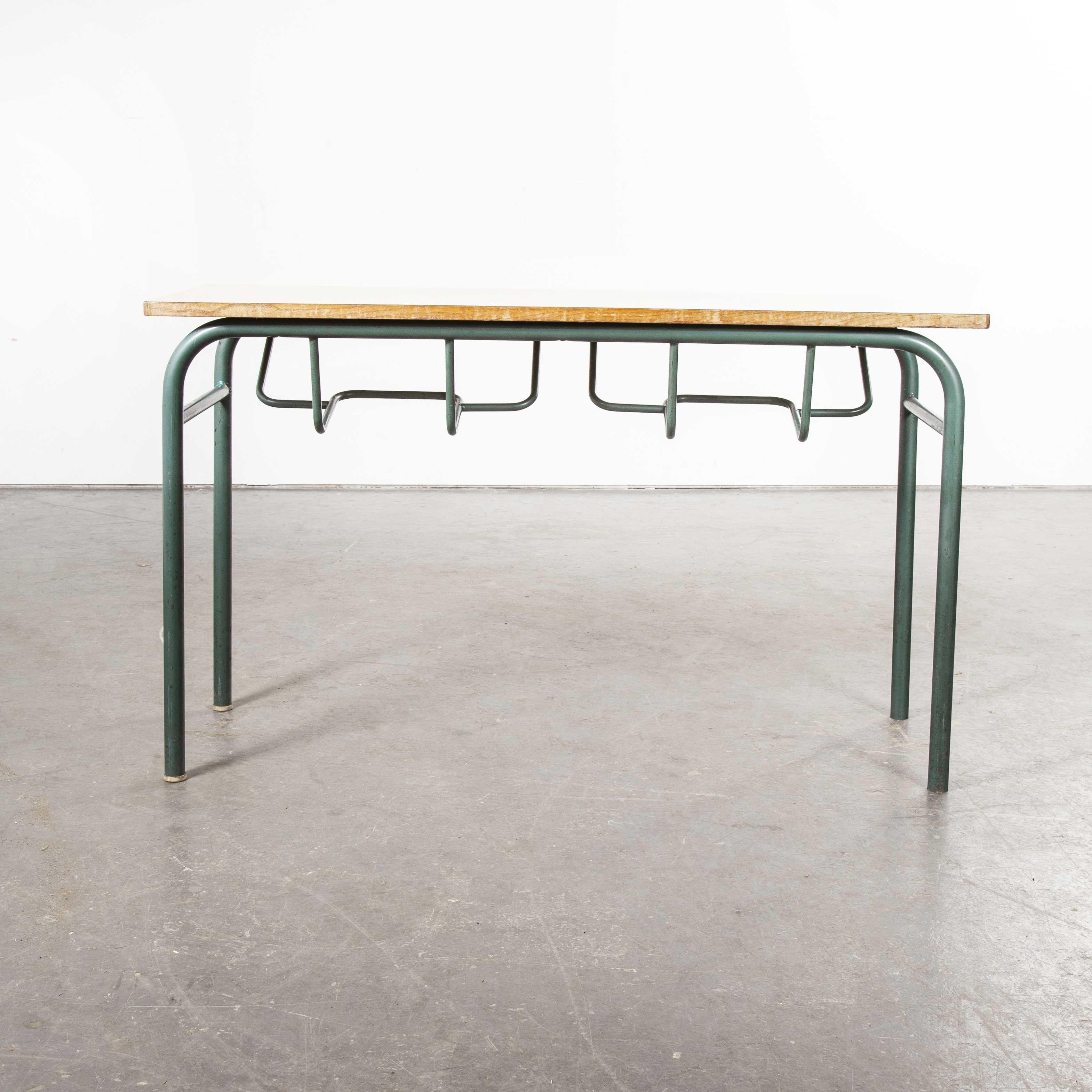 Mid-20th Century 1960s French Midcentury Mullca School Desk, Console Table