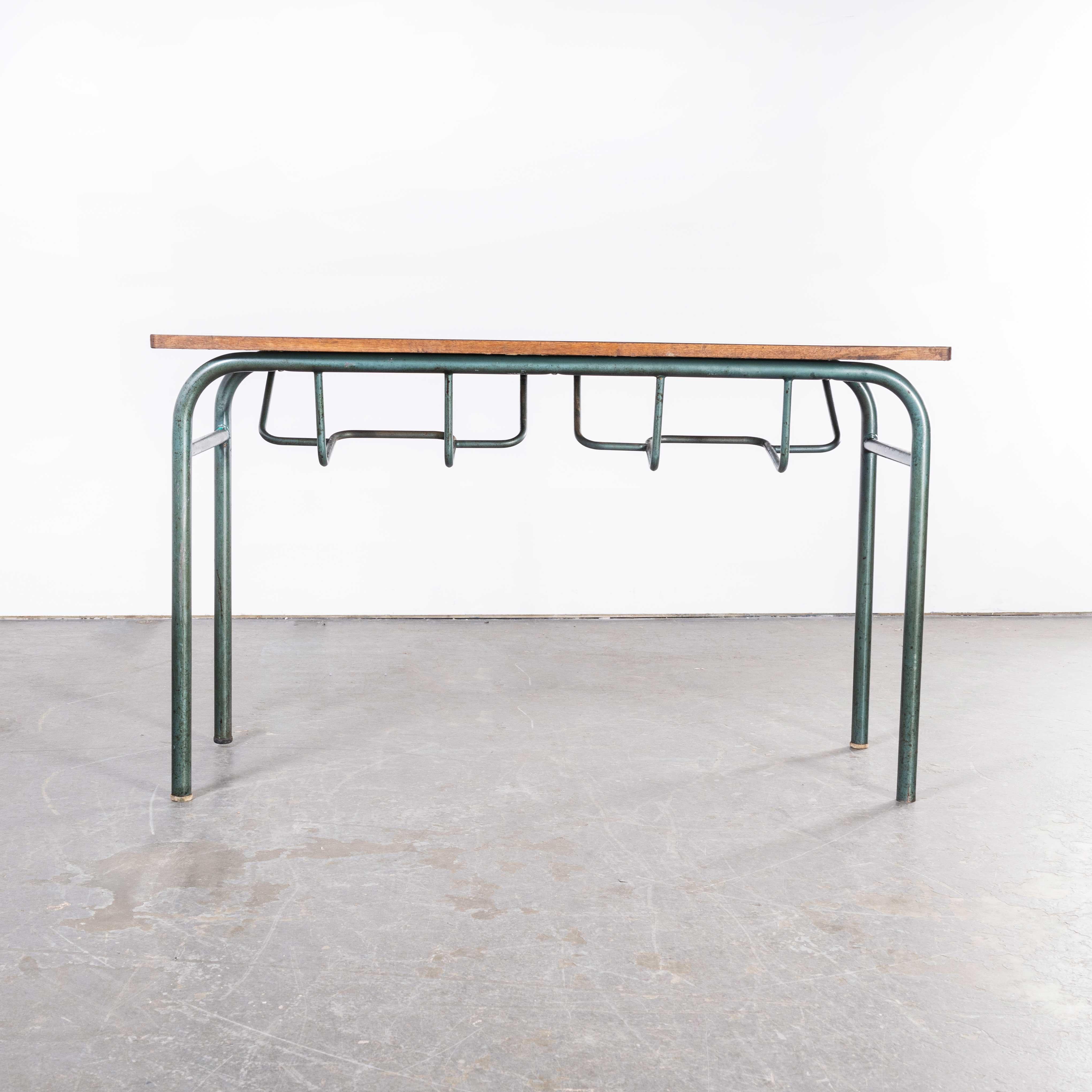 1960's French Mid Century Mullca School Desk, Console Table For Sale 1