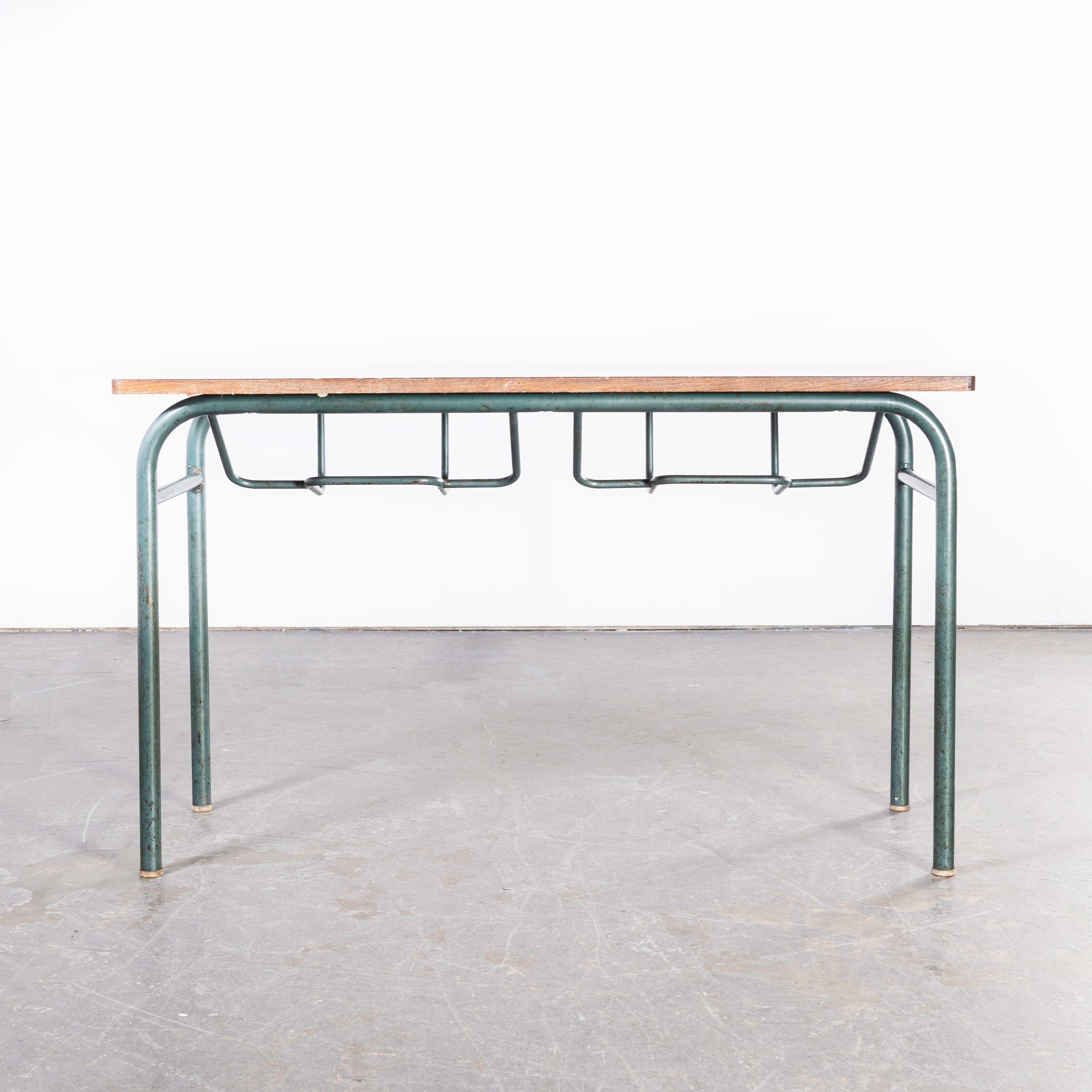 Mid-20th Century 1960's French Mid-Century Mullca School Desk, Console Table For Sale