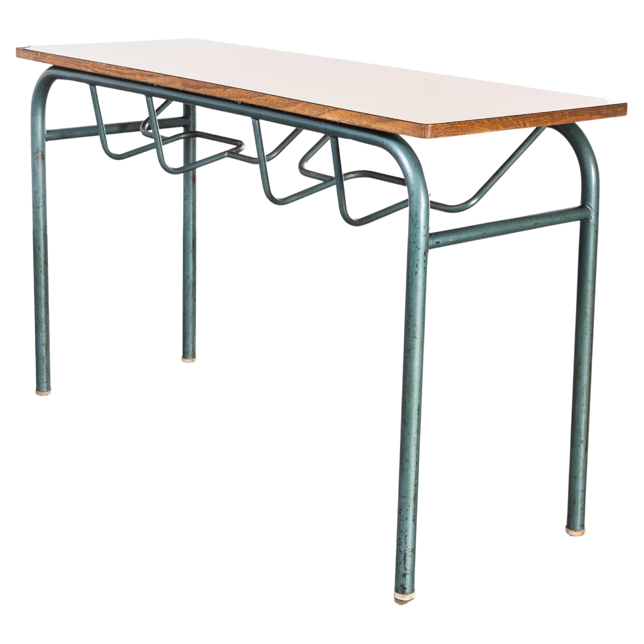 1960's French Mid-Century Mullca School Desk, Console Table For Sale
